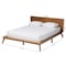 Baxton Studio Wheatley Mid-Century Modern Walnut Brown Finished Wood King Size Platform Bed 235-13245-ZORO - alternate 5